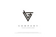 Initial Letter VG Logo or GV Monogram Logo Design Vector