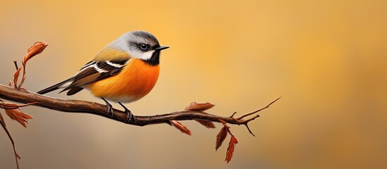 Canvas Print - The branch is where you can find the daurian redstart