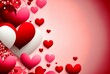 © Wirestock - AI generated illustration of a vibrant pink background adorned with hearts, plenty of copy space