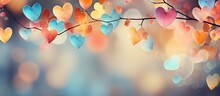 The Nature Background S Color Tones Appeared Blurred With The Light And Sky Shining Through The Leaves The Pastel Color Tones Resembled A Multicolored White Hearts Wallpaper Giving Off A Vin