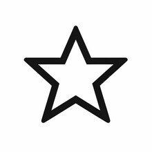 AI Generated Illustration Of A Star Outline Drawing Against A White Background