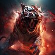 © sapto - a cinematic alien tiger hunting his prey