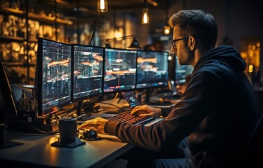 A female coder or software programmer .