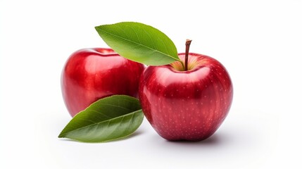 red apple with leaf generated by AI