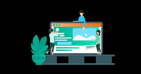 Layout Team website on computer