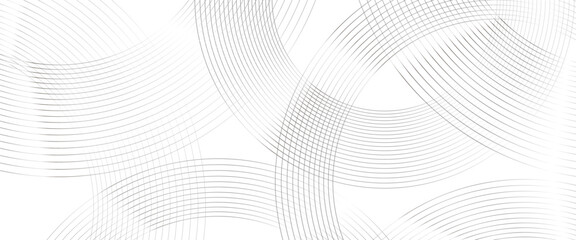 Wall Mural - vector abstract white transparent background with white circle rings, digital future technology conc