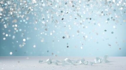 Wall Mural - Soft blue confetti