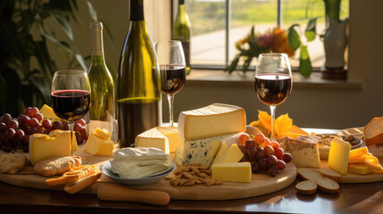 Wall Mural - Labor Day Wine And Cheese Tasting Refined, Background Image, Hd