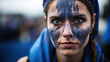 © ACE STEEL D - Portrait Of A Female Football Fan With Face Paint , Background Image, Hd