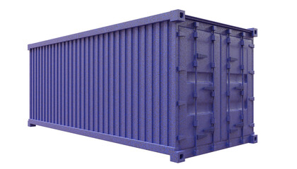 Wall Mural - Cargo container isolated on white transparent, PNG