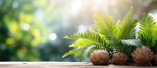 Poster - Sago palm or cycus plant incorporated into garden