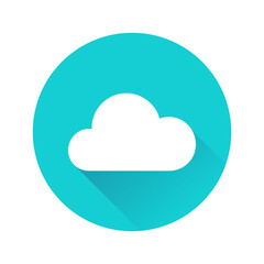 Wall Mural - cloud flat circular shadow icon isolated vector illustration