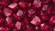 Ruby gemstone seamless pattern. Repeated background of minerals.