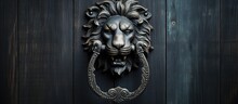 Iron Lion Door Knocker