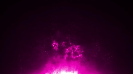 Wall Mural - abstract 4k seamless loop background with glowing pink and purple lights and sparkling flying particles
