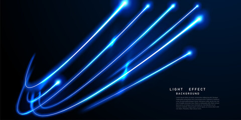 Wall Mural - beautiful light speed line background on black background abstract design vector illustration