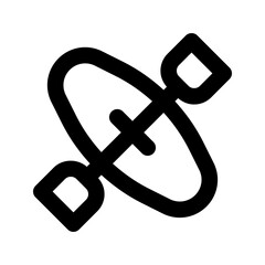 Poster - kayak line icon