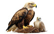 Eagle and little eaglet, cut out