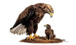 Eagle and little eaglet, cut out