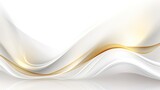 Fototapeta Panele - luxury white background with golden line element