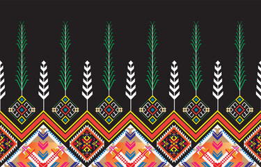 tribal ethnic themes geometric seamless background with a Peruvian american indigenous pattern. Textile print with rich native American tribal themes in an ethnic traditional style. Clothing 