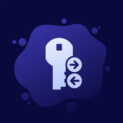 Sticker - Key exchange icon for apps and web