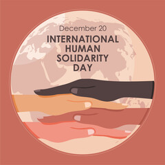 Wall Mural - international human solidarity day poster template vector