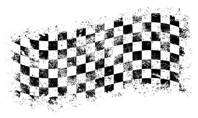 Wall Mural - Finish racing flag logotype monochrome