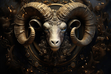 Wall Mural - aries zodiac sign created by generative ai
