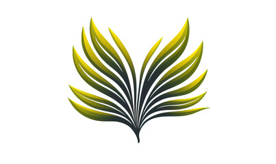 Wall Mural - Green leaf logo isolated on a white background