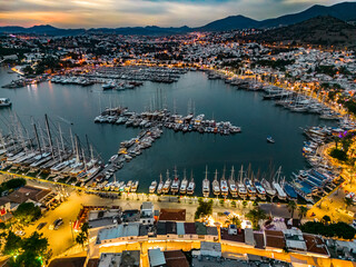 Wall Mural - Aerial view of Bodrum in Mugla Province, Turkey