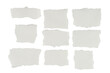 Papel rasgado de color blanco sobre fondo blanco, recurso gráfico