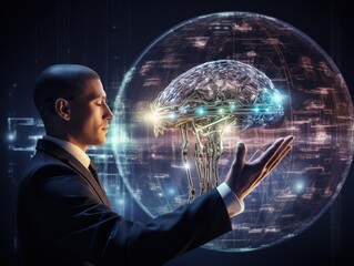 touching the brain working of Artificial Intelligence AI in the futuristic business and coding software development