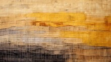 Distressed Texture Of A Wicker, Flat Wicker Basket Weave Texture, Yellow Colors Of Rattan And Bark, Raffia, Bamboo, Straw Cloth-like Texture Background For Craft, Hobby. Vintage, Decayed Backdrop.
