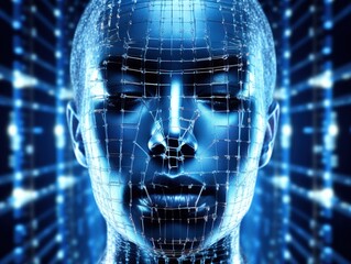Head of the from a 3d grid