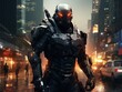 Cyberpunk soldier city warfare