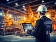 © Nipon - Businessman Engineer manager using tablet with icon network