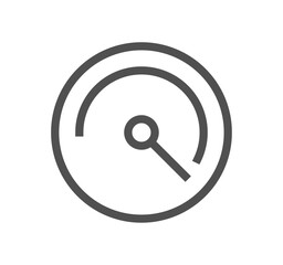 Speedometer related icon outline and linear vector.
