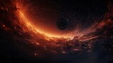 Fototapeta Fototapety kosmos - Circular black hole on space