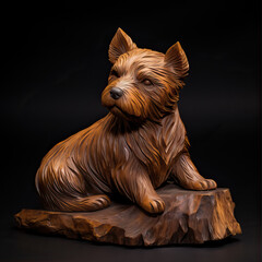 Wall Mural - Wooden figurine of a Scotch Terrier