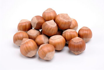 Canvas Print - Hazelnuts isolated on white background