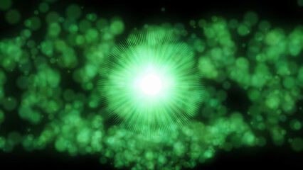 Wall Mural - realistic, real-time colorful northern lights in a distant galaxy. 3d. 4k. isolated black background