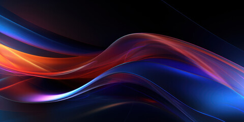 Wall Mural - Futuristic abstract background with flowing shapes.