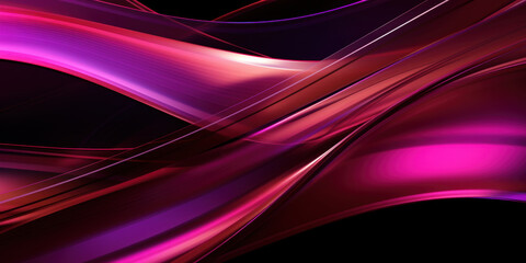 Poster - Metallic pink curves intertwine in a close-up abstract.