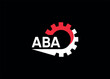 ABA initial monogram for automotive gear logo