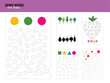 © Svitlana Tolmach  - Children activities worksheet. Printable simple shape and color match logic task for preschool. Logic tasks for children