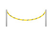 Clip art of yellow string barricade