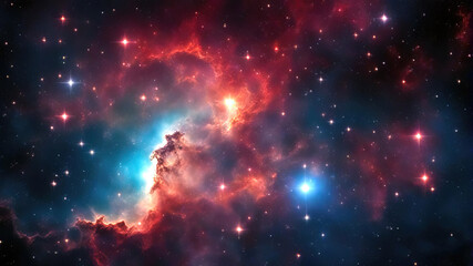 Wall Mural - abstract background with nebulas stars and galactics, science fiction cosmic wallpaper.