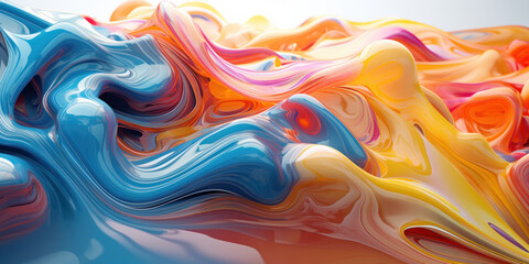 Wall Mural - a mesmerizing display of 3-d extruded liquid art.
