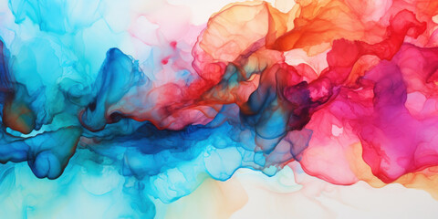 Wall Mural - vibrant alcohol ink painting showcasing a mesmerizing blend of colors.